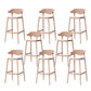Industrial Stackable Bar Height Stool Plastic Low Back Bar Stool for Dining Room Pink 8 Piece Set Clearhalo 'Bar Furniture' 'Bar Stools' 'bar_stools' 'furn' 'furn_bar_stools' 'Furniture' 'Kitchen & Dining Furniture' 6473073