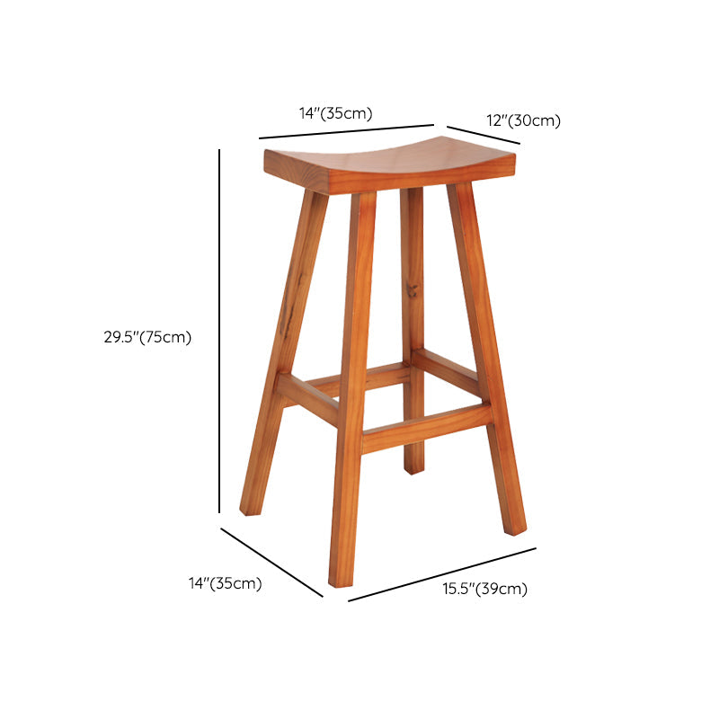 Industrial Solid Wood Bar Stool Backless Counter Stool for Outdoor Clearhalo 'Bar Furniture' 'Bar Stools' 'bar_stools' 'furn' 'furn_bar_stools' 'Furniture' 'Kitchen & Dining Furniture' 6473088