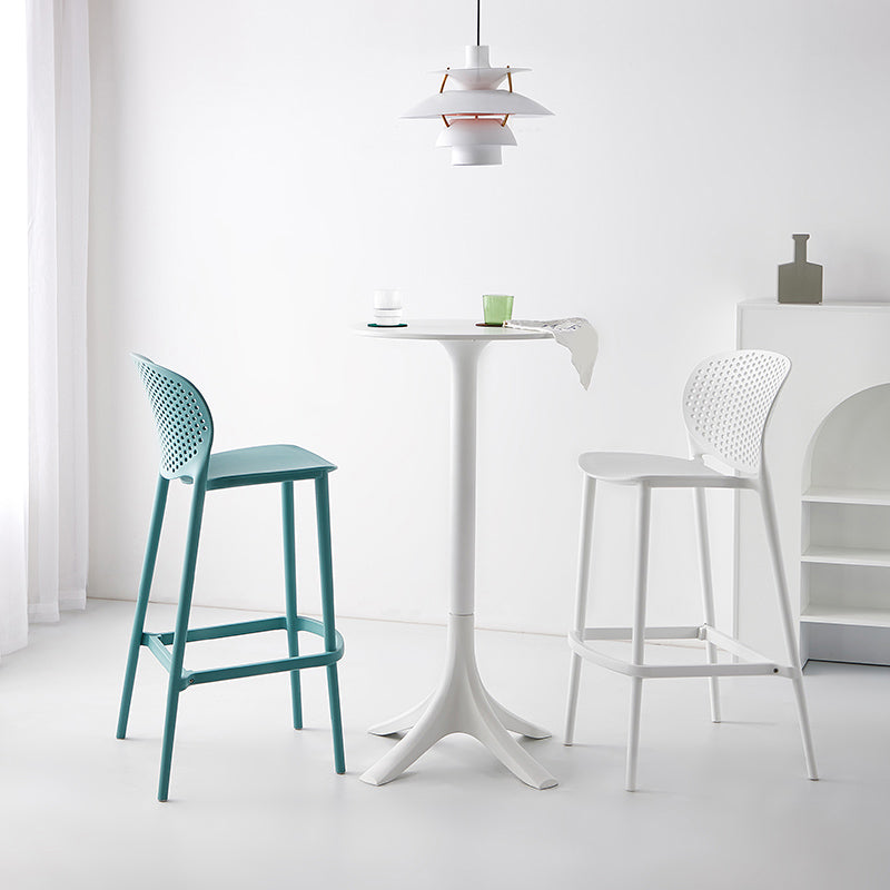 Industrial Stackable Armless Bar Stool Plastic Low Back Bar Stool Clearhalo 'Bar Furniture' 'Bar Stools' 'bar_stools' 'furn' 'furn_bar_stools' 'Furniture' 'Kitchen & Dining Furniture' 6473089