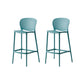 Industrial Stackable Armless Bar Stool Plastic Low Back Bar Stool Blue 2 Piece Set Clearhalo 'Bar Furniture' 'Bar Stools' 'bar_stools' 'furn' 'furn_bar_stools' 'Furniture' 'Kitchen & Dining Furniture' 6473090
