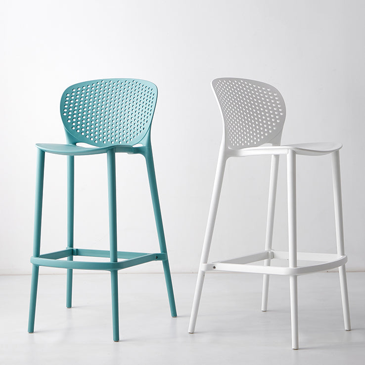Industrial Stackable Armless Bar Stool Plastic Low Back Bar Stool Clearhalo 'Bar Furniture' 'Bar Stools' 'bar_stools' 'furn' 'furn_bar_stools' 'Furniture' 'Kitchen & Dining Furniture' 6473094