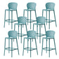 Industrial Stackable Armless Bar Stool Plastic Low Back Bar Stool Blue 8 Piece Set Clearhalo 'Bar Furniture' 'Bar Stools' 'bar_stools' 'furn' 'furn_bar_stools' 'Furniture' 'Kitchen & Dining Furniture' 6473095