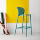 Industrial Stackable Armless Bar Stool Plastic Low Back Bar Stool Blue 1 Piece Clearhalo 'Bar Furniture' 'Bar Stools' 'bar_stools' 'furn' 'furn_bar_stools' 'Furniture' 'Kitchen & Dining Furniture' 6473096