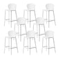 Industrial Stackable Armless Bar Stool Plastic Low Back Bar Stool White 8 Piece Set Clearhalo 'Bar Furniture' 'Bar Stools' 'bar_stools' 'furn' 'furn_bar_stools' 'Furniture' 'Kitchen & Dining Furniture' 6473104