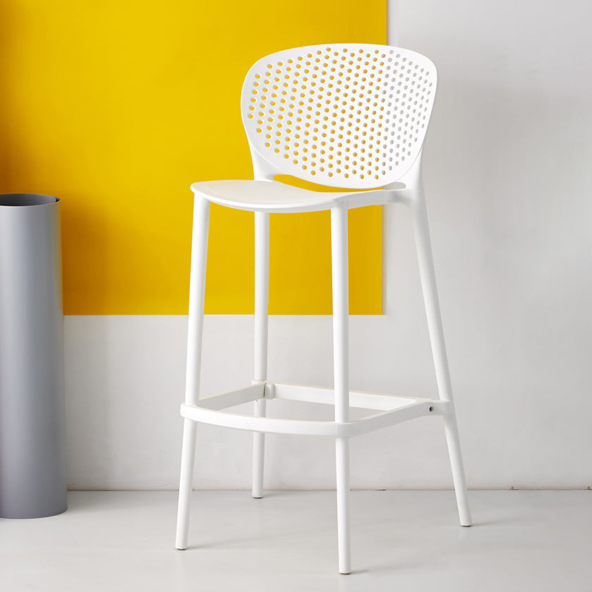 Industrial Stackable Armless Bar Stool Plastic Low Back Bar Stool Clearhalo 'Bar Furniture' 'Bar Stools' 'bar_stools' 'furn' 'furn_bar_stools' 'Furniture' 'Kitchen & Dining Furniture' 6473108