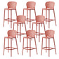Industrial Stackable Armless Bar Stool Plastic Low Back Bar Stool Red 8 Piece Set Clearhalo 'Bar Furniture' 'Bar Stools' 'bar_stools' 'furn' 'furn_bar_stools' 'Furniture' 'Kitchen & Dining Furniture' 6473112