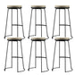 Glam Leather Bar Stool Backless Counter Stool for Bristol with Metal Legs Black 6 Piece Set Clearhalo 'Bar Furniture' 'Bar Stools' 'bar_stools' 'furn' 'furn_bar_stools' 'Furniture' 'Kitchen & Dining Furniture' 6473119