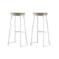 Glam Leather Bar Stool Backless Counter Stool for Bristol with Metal Legs White 2 Piece Set Clearhalo 'Bar Furniture' 'Bar Stools' 'bar_stools' 'furn' 'furn_bar_stools' 'Furniture' 'Kitchen & Dining Furniture' 6473124