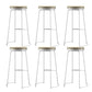 Glam Leather Bar Stool Backless Counter Stool for Bristol with Metal Legs White 6 Piece Set Clearhalo 'Bar Furniture' 'Bar Stools' 'bar_stools' 'furn' 'furn_bar_stools' 'Furniture' 'Kitchen & Dining Furniture' 6473129