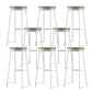 Glam Leather Bar Stool Backless Counter Stool for Bristol with Metal Legs White 8 Piece Set Clearhalo 'Bar Furniture' 'Bar Stools' 'bar_stools' 'furn' 'furn_bar_stools' 'Furniture' 'Kitchen & Dining Furniture' 6473131