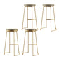 Glam Leather Bar Stool Backless Counter Stool for Bristol with Metal Legs Gold 4 Piece Set Clearhalo 'Bar Furniture' 'Bar Stools' 'bar_stools' 'furn' 'furn_bar_stools' 'Furniture' 'Kitchen & Dining Furniture' 6473133