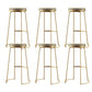 Glam Leather Bar Stool Backless Counter Stool for Bristol with Metal Legs Gold 6 Piece Set Clearhalo 'Bar Furniture' 'Bar Stools' 'bar_stools' 'furn' 'furn_bar_stools' 'Furniture' 'Kitchen & Dining Furniture' 6473134