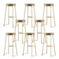 Glam Leather Bar Stool Backless Counter Stool for Bristol with Metal Legs Gold 8 Piece Set Clearhalo 'Bar Furniture' 'Bar Stools' 'bar_stools' 'furn' 'furn_bar_stools' 'Furniture' 'Kitchen & Dining Furniture' 6473135