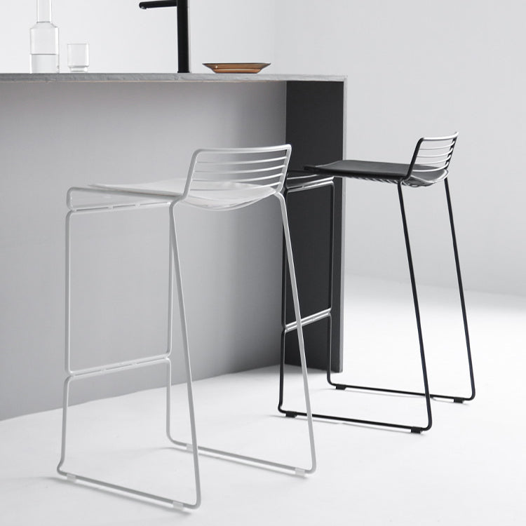 Sgabello da bar senza braccioli Sgabello da bar industriale in acciaio ad altezza per soggiorno