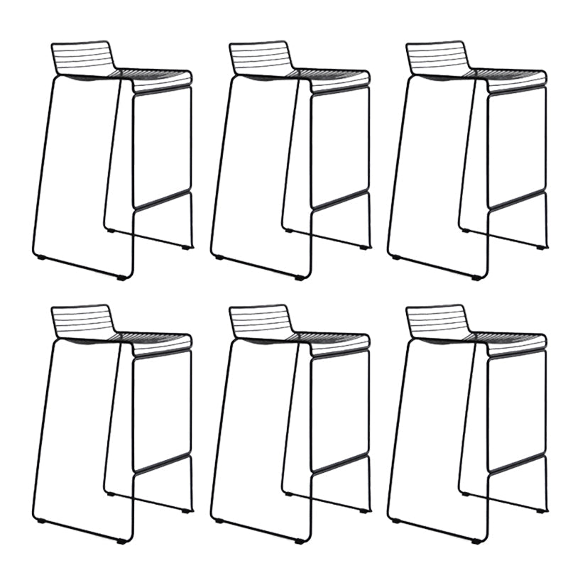 Sgabello da bar senza braccioli Sgabello da bar industriale in acciaio ad altezza per soggiorno