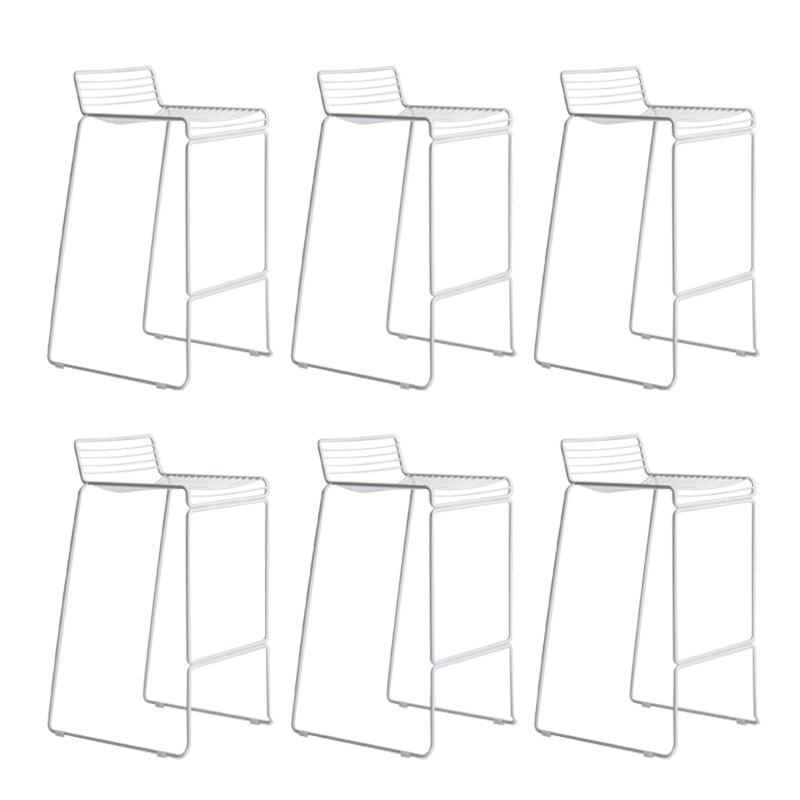 Sgabello da bar senza braccioli Sgabello da bar industriale in acciaio ad altezza per soggiorno