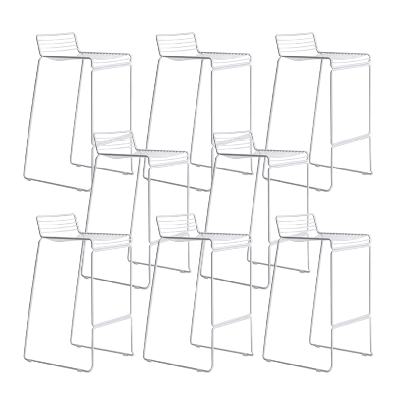 Sgabello da bar senza braccioli Sgabello da bar industriale in acciaio ad altezza per soggiorno