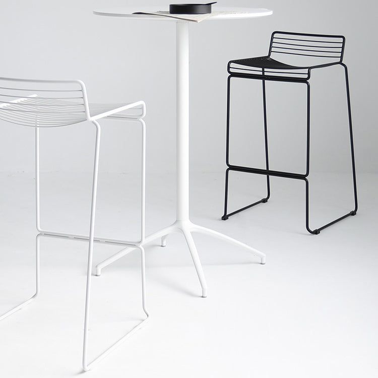 Sgabello da bar senza braccioli Sgabello da bar industriale in acciaio ad altezza per soggiorno