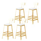 Leather Bar Stool Glam Backrest Counter Stool for Living Room 4 Piece Set Clearhalo 'Bar Furniture' 'Bar Stools' 'bar_stools' 'furn' 'furn_bar_stools' 'Furniture' 'Kitchen & Dining Furniture' 6473184