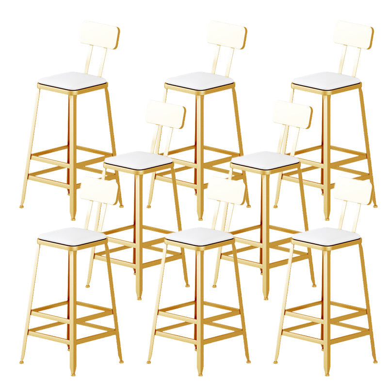Leather Bar Stool Glam Backrest Counter Stool for Living Room 8 Piece Set Clearhalo 'Bar Furniture' 'Bar Stools' 'bar_stools' 'furn' 'furn_bar_stools' 'Furniture' 'Kitchen & Dining Furniture' 6473188