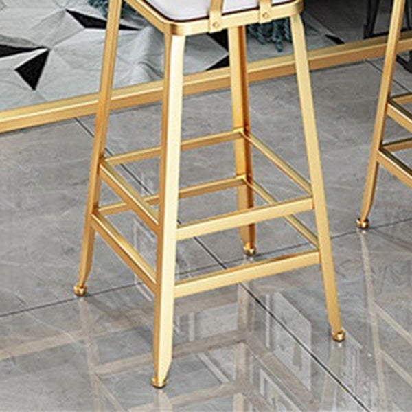 Leather Bar Stool Glam Backrest Counter Stool for Living Room Clearhalo 'Bar Furniture' 'Bar Stools' 'bar_stools' 'furn' 'furn_bar_stools' 'Furniture' 'Kitchen & Dining Furniture' 6473192