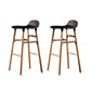 Scandinavian Solid Wood Legs Bar Stool Armless Plastic Bar Stool for Living Room Black 2 Piece Set Clearhalo 'Bar Furniture' 'Bar Stools' 'bar_stools' 'furn' 'furn_bar_stools' 'Furniture' 'Kitchen & Dining Furniture' 6473196