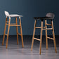 Scandinavian Solid Wood Legs Bar Stool Armless Plastic Bar Stool for Living Room Clearhalo 'Bar Furniture' 'Bar Stools' 'bar_stools' 'furn' 'furn_bar_stools' 'Furniture' 'Kitchen & Dining Furniture' 6473199