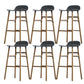 Scandinavian Solid Wood Legs Bar Stool Armless Plastic Bar Stool for Living Room Grey 6 Piece Set Clearhalo 'Bar Furniture' 'Bar Stools' 'bar_stools' 'furn' 'furn_bar_stools' 'Furniture' 'Kitchen & Dining Furniture' 6473209