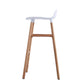 Scandinavian Solid Wood Legs Bar Stool Armless Plastic Bar Stool for Living Room White 1 Piece Clearhalo 'Bar Furniture' 'Bar Stools' 'bar_stools' 'furn' 'furn_bar_stools' 'Furniture' 'Kitchen & Dining Furniture' 6473212