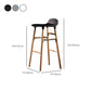 Scandinavian Solid Wood Legs Bar Stool Armless Plastic Bar Stool for Living Room Clearhalo 'Bar Furniture' 'Bar Stools' 'bar_stools' 'furn' 'furn_bar_stools' 'Furniture' 'Kitchen & Dining Furniture' 6473217