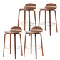 Indoor Armless Low Back Bar Height Stool Beech Solid Wood Bar Stool Walnut 4 Piece Set Clearhalo 'Bar Furniture' 'Bar Stools' 'bar_stools' 'furn' 'furn_bar_stools' 'Furniture' 'Kitchen & Dining Furniture' 6473244
