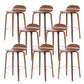 Indoor Armless Low Back Bar Height Stool Beech Solid Wood Bar Stool Walnut 8 Piece Set Clearhalo 'Bar Furniture' 'Bar Stools' 'bar_stools' 'furn' 'furn_bar_stools' 'Furniture' 'Kitchen & Dining Furniture' 6473247