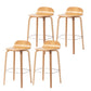 Indoor Armless Low Back Bar Height Stool Beech Solid Wood Bar Stool Natural 4 Piece Set Clearhalo 'Bar Furniture' 'Bar Stools' 'bar_stools' 'furn' 'furn_bar_stools' 'Furniture' 'Kitchen & Dining Furniture' 6473254
