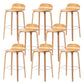 Indoor Armless Low Back Bar Height Stool Beech Solid Wood Bar Stool Natural 8 Piece Set Clearhalo 'Bar Furniture' 'Bar Stools' 'bar_stools' 'furn' 'furn_bar_stools' 'Furniture' 'Kitchen & Dining Furniture' 6473257