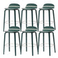 Indoor Armless Low Back Bar Height Stool Beech Solid Wood Bar Stool Dark Green 6 Piece Set Clearhalo 'Bar Furniture' 'Bar Stools' 'bar_stools' 'furn' 'furn_bar_stools' 'Furniture' 'Kitchen & Dining Furniture' 6473265