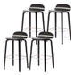 Indoor Armless Low Back Bar Height Stool Beech Solid Wood Bar Stool Black 4 Piece Set Clearhalo 'Bar Furniture' 'Bar Stools' 'bar_stools' 'furn' 'furn_bar_stools' 'Furniture' 'Kitchen & Dining Furniture' 6473269