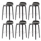 Indoor Armless Low Back Bar Height Stool Beech Solid Wood Bar Stool Black 6 Piece Set Clearhalo 'Bar Furniture' 'Bar Stools' 'bar_stools' 'furn' 'furn_bar_stools' 'Furniture' 'Kitchen & Dining Furniture' 6473270