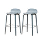 Indoor Armless Low Back Bar Height Stool Beech Solid Wood Bar Stool Grey 2 Piece Set Clearhalo 'Bar Furniture' 'Bar Stools' 'bar_stools' 'furn' 'furn_bar_stools' 'Furniture' 'Kitchen & Dining Furniture' 6473273