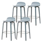 Indoor Armless Low Back Bar Height Stool Beech Solid Wood Bar Stool Grey 4 Piece Set Clearhalo 'Bar Furniture' 'Bar Stools' 'bar_stools' 'furn' 'furn_bar_stools' 'Furniture' 'Kitchen & Dining Furniture' 6473274