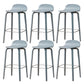 Indoor Armless Low Back Bar Height Stool Beech Solid Wood Bar Stool Grey 6 Piece Set Clearhalo 'Bar Furniture' 'Bar Stools' 'bar_stools' 'furn' 'furn_bar_stools' 'Furniture' 'Kitchen & Dining Furniture' 6473275
