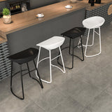 屋内グラムアームレスバケットシートローバックプラスチックとスチールバースツール