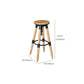 Sgabello da bar regolabile in altezza senza schienale Sgabello da bar industriale in legno massello