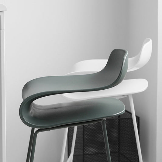 Sgabelli da bar in braccio industriale in plastica e sgabello da bar in acciaio per soggiorno