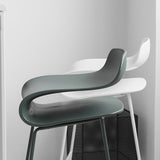 Sgabelli da bar in braccio industriale in plastica e sgabello da bar in acciaio per soggiorno