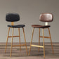 Taburete de bar de cuero Glam, taburete de mostrador con respaldo sin brazos para Bristol