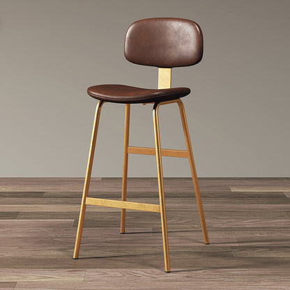 Taburete de bar de cuero Glam, taburete de mostrador con respaldo sin brazos para Bristol