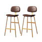 Taburete de bar de cuero Glam, taburete de mostrador con respaldo sin brazos para Bristol