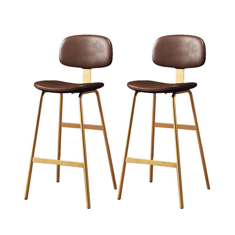 Taburete de bar de cuero Glam, taburete de mostrador con respaldo sin brazos para Bristol