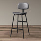 Taburete de bar de cuero Glam, taburete de mostrador con respaldo sin brazos para Bristol