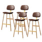 Taburete de bar de cuero Glam, taburete de mostrador con respaldo sin brazos para Bristol